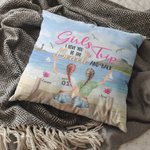 Personalised Girls Trip I Love You to the Beach and Back Throw Pillow Cover Friend Gift Bedroom Decor