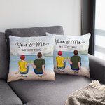 Couple personnalisé datant vous et moi boissons jeter taie d'oreiller Couple cadeaux décor de chambre