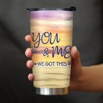 Personalised Seaside Sunset This Couple on Chairs 20oz Tumbler Anniversary Gift for Hot and Cold Drinks