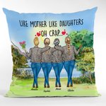 Personnalisé comme mère comme fille Oh merde Lakeside Vew jeter taie d'oreiller décor de chambre cadeau de fête des mères