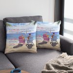 Henkilökohtainen I Love You julistus Seaside Resort Beach Holiday heittää tyynyn kansi Ystävänpäivä lahja makuuhuoneen sisustus