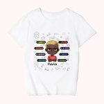 Personalised Girl Boy Headshot Tag Wall Sign Childlike Elements Kid T-shirt School Season  Daily Wear