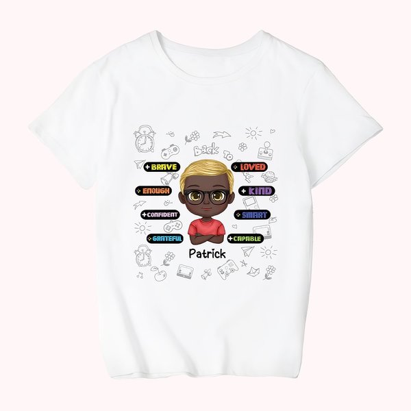 Personalizzato Ragazza Ragazzo Tag Tag da parete Segno Elementi infantili Bambino T-shirt Scuola Stagione Abbigliamento quotidiano