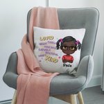 Personnalisé école saison étiquette mur fille garçon tête profil Photo jeter taie d'oreiller canapé décor