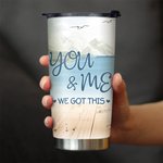 Personalized You and Me We Got This Couple on Chairs Iceberg View 20oz Tumbler Valentine's Day Gift Daily Use