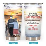 Personalized Lives Together the Things We Possessed Sunset 20 oz Tumbler for Hot and Cold Drinks Christmas Anniversary Gift