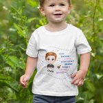 Personalised Back to School Gift Student Girl Boy with Drawing Board Elements Kid T-shirt School Season