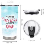 Personalised Besties Side By Side The Lake Cheers 20oz Tumbler Gift for Besties Daily Use for Best Friend