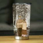 Personalised Old Couple Snow Scene Winter Sincere Confession 20oz Tumbler Birthday for Hot and Cold Drinks
