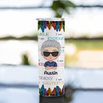 Personalized Reward Children Encourage Crayon Straight Skinny Tumbler Back to School Gifts