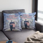 Personalized To The World You May be One Person Couple Throw Pillow Cover Valentine's Day Gift Bedroom Decor