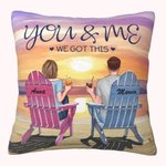 Henkilökohtainen Sinä ja minä saimme tämän parin Beach Holiday heittää tyynyn kansi vuosipäivä lahja Home Decoration