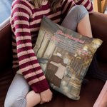 Personalized Grandparents Side By Side Autumn Old Couple Throw Pillow Cover Anniversary Wedding Gift for Living Room