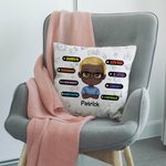 Personalised School Season Back to School Greetings Girl Boy Throw Pillow Cover for Living Room