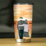 Personalized Old Couple Never Stop Saying I Love You Sunset  20oz Tumbler Valentine's Day Daily Use