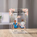 Plaque Acrylique Personnalisée Couple Fleur La Balançoire Ensemble Toi et Moi Cadeaux Petit(e) Ami(e) Décorations Maison