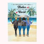 Gepersonaliseerde You Are the World You are A Mother Palm Beach Deken Super Zacht Moederdag Vrouwendag Verjaardagscadeau
