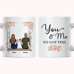 Personalized You and Me We Got This Swing Couple White Ceramic Mug Couple Gift 11oz or 15oz