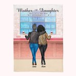 Gepersonaliseerde Moeder en Dochter Beste Vriend Voor Altijd Shopping Deken Moederdag Thanksgiving Day Gift voor haar