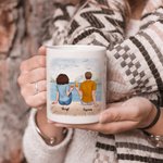 Personalised Beach Holiday Vacation Couple Sweet Love White Ceramic Mug for Office and Home