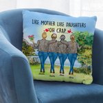 Personnalisé comme mère comme fille Oh merde Lakeside Vew jeter taie d'oreiller décor de chambre cadeau de fête des mères