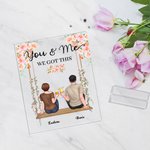 Plaque Acrylique Personnalisée Couple Fleur La Balançoire Ensemble Toi et Moi Cadeaux Petit(e) Ami(e) Décorations Maison