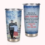 Personnalisé Old Couple Life Companion Winter Snow 20oz Tumbler Valentine's Day Daily Use