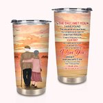 Personnalisé Forever Love Many Years Old Couple Sunset 20oz Tumbler Valentine's Day Daily Use