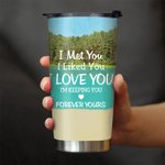 Personalised I'm Keeping You Forever Yours This Couple on Chairs 20oz Tumbler Anniversary Gift Daily Use