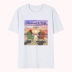 Personalized Husband and Wife Travel Partners for life Beach Summer Holiday Couple T-shirt