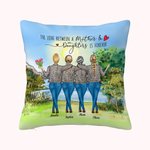 Personnalisé l'amour entre une mère et sa fille est pour toujours au bord du lac Vew jeter taie d'oreiller meilleur cadeau pour la décoration 