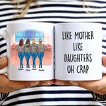 Personalized Shopping Mall Like Mother Like Daughter Oh Crap White Ceramic Mug Gift For Women Coffee Mug