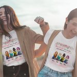 Personlig T-shirt Besties Bouquet Best Friend Forever Never Apart T-shirt Friend Födelsedagspresent Bästa vän Gåva