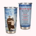 Personalised Old Couple You Are My Only Sincere Confession Winter Snow Scene 20oz Tumbler Anniversary Daily Use