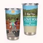 Personalised I'm Keeping You Forever Yours This Couple on Chairs 20oz Tumbler Anniversary Gift Daily Use