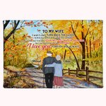 Personnalisé je t'aime pour toujours vieux Couple automne feuilles tombées affiche sans cadre peinture noël peinture décorative