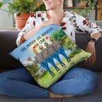 Personnalisé comme mère comme fille Oh merde Lakeside Vew jeter taie d'oreiller décor de chambre cadeau de fête des mères