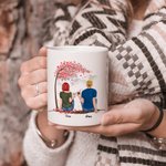 Personalized Together for Years Couple Love Tree C-type Handle White Ceramic Mug