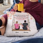 Personalized Throw Pillow Cushion Cover Lovers Couple Flower The Swing Love You Forever And Always Couple Gifts Home Decoration