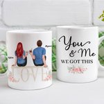Personalised You and Me We Got This Love Story White Ceramic Mug for Office and Home