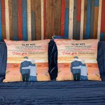 Personalized To My Wife I Love You Anniversary Old Couple Throw Pillow Cover Husband and Wife Anniversary Wedding Gift
