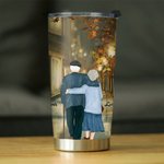 Personnalisé Vieux Couple Confession Sincère Accompagner Les Feuilles D'automne 20oz Tumbler Anniversaire Usage Quotidien