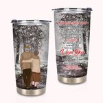 Personalised Old Couple Snow Scene Winter Sincere Confession 20oz Tumbler Birthday for Hot and Cold Drinks