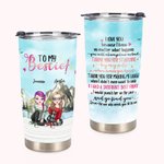 Personalizzato Besties Sitting Shoulder To Shoulder By The Lake 20oz Tumbler Regalo per Besties per bevande calde e fredde per il migliore amico