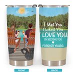 Personalised I'm Keeping You Forever Yours This Couple on Chairs 20oz Tumbler Anniversary Gift Daily Use