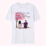 Personalisiertes junges Paar unter Love Tree Cheer T-Shirt Valentinstagsgeschenk