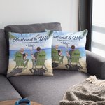 Personalizado Marido y Mujer Playa Vacaciones Isla Viajes Funda Almohada Regalo Cumpleaños Decoración Hogar