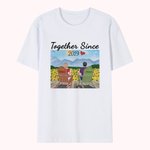 Personalised Sunflower Summer Vacation Couple asic Unisex T-shirt for His and Her