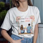 Gepersonaliseerd koppel Cheer Love Story Swinging Together T-shirt Verjaardag Sport