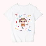 Personalized Girl Boy School Life Childlike Colorful Background  Kid T-shirt  Graduation  Home